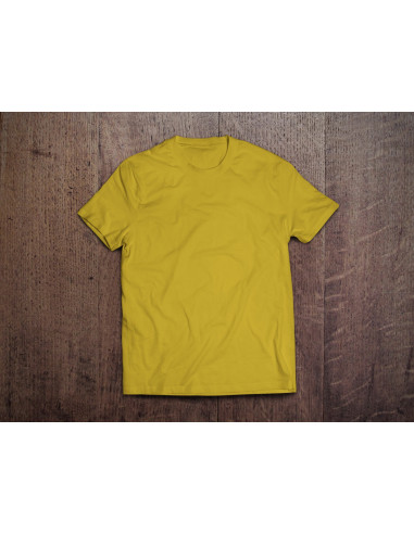 REMERA UNISEX ALGODÓN CARDADO 24.1 AMARILLO