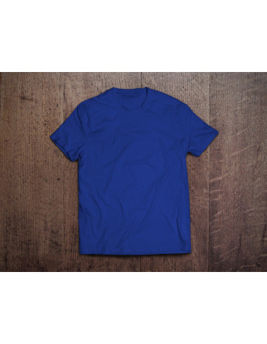 REMERA UNISEX ALGODÓN CARDADO 24.1 AZUL MARINO