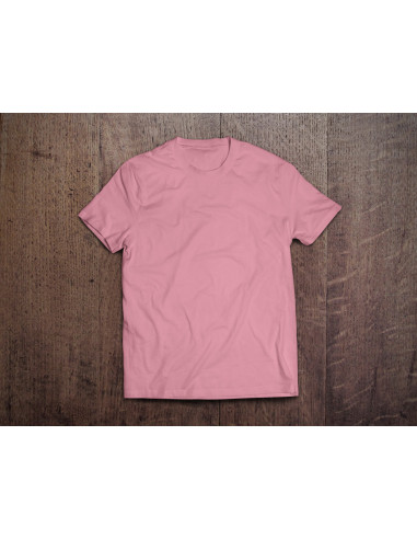 REMERA UNISEX ALGODÓN CARDADO 24.1 CORAL