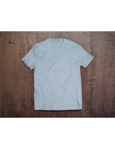 REMERA UNISEX ALGODÓN CARDADO 24.1 GRIS MEDIO