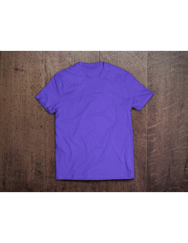 REMERA UNISEX ALGODÓN CARDADO 24.1 MORADO TK