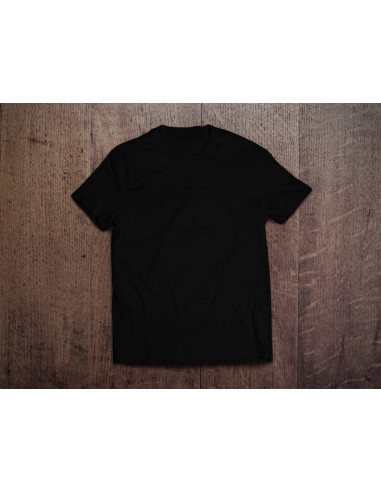 REMERA UNISEX ALGODÓN CARDADO 24.1 NEGRO