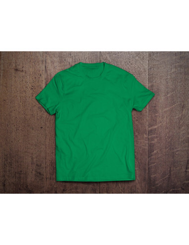 REMERA UNISEX ALGODÓN CARDADO 24.1 VERDE INTENSO